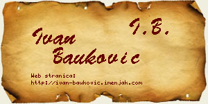 Ivan Bauković vizit kartica